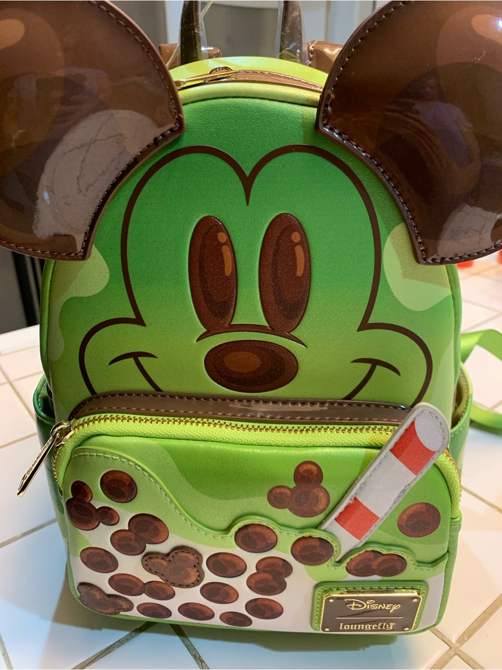 Loungefly Green Mickey Mouse Milkshake Mini Backpack